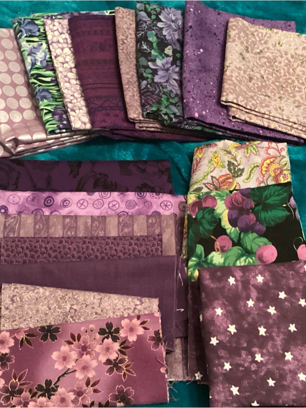3 yards of purple